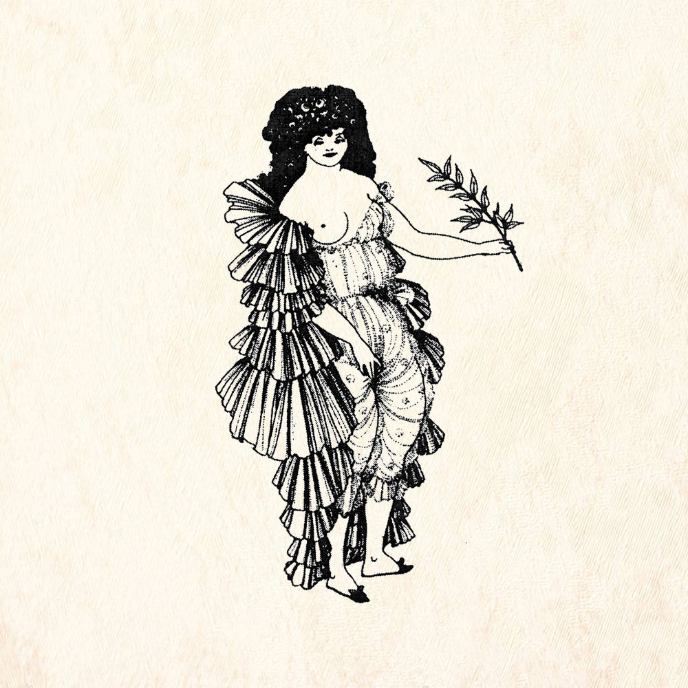 StampaFe Lysistrata Vintage Rubber Art Stamp