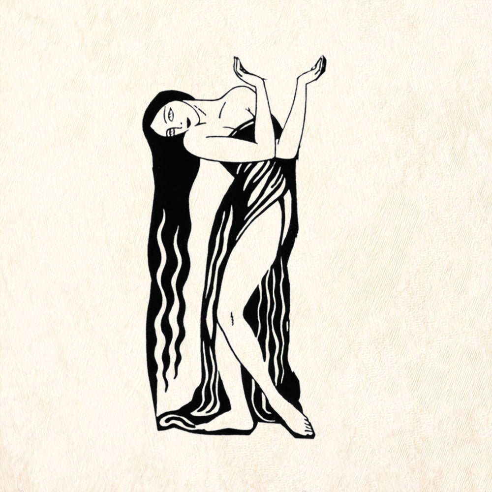 StampaFe Magdalene Left Vintage Rubber Art Stamp