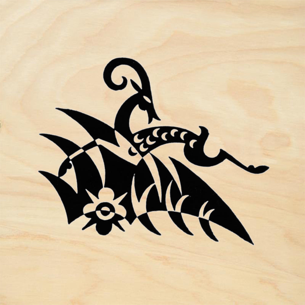StampaFe Stag in Flight Vintage Rubber Art Stamp