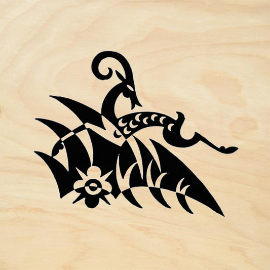 StampaFe Stag in Flight Vintage Rubber Art Stamp