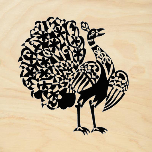 StampaFe Kolokolo Bird Right Mixed Media Rubber Art Stamp