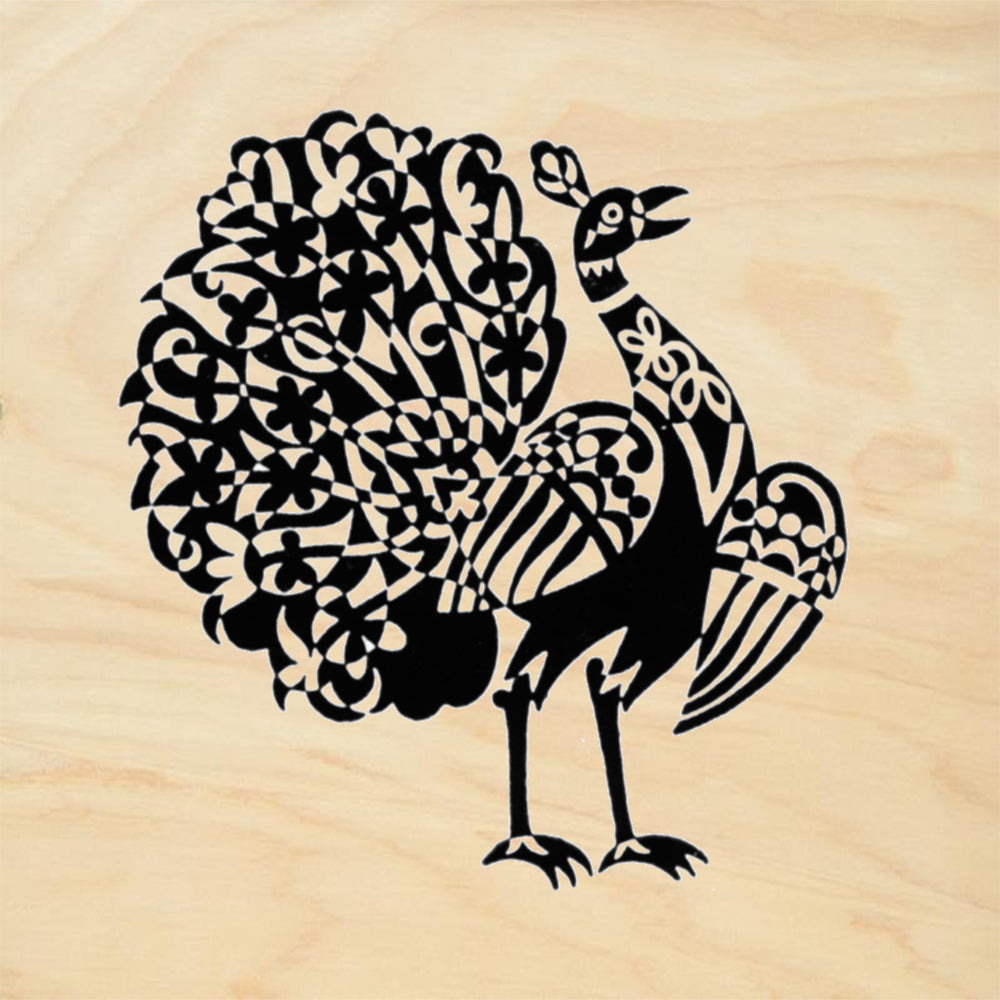 StampaFe Kolokolo Bird Right Mixed Media Rubber Art Stamp