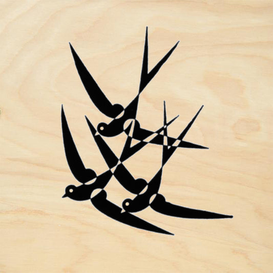 StampaFe Swallows Botanical Rubber Art Stamp