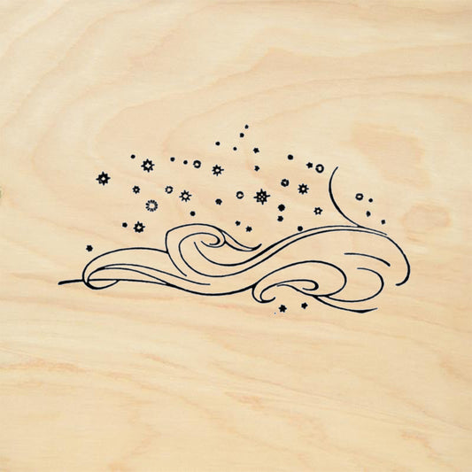 StampaFe Star Trail Mixed Media Rubber Art Stamp