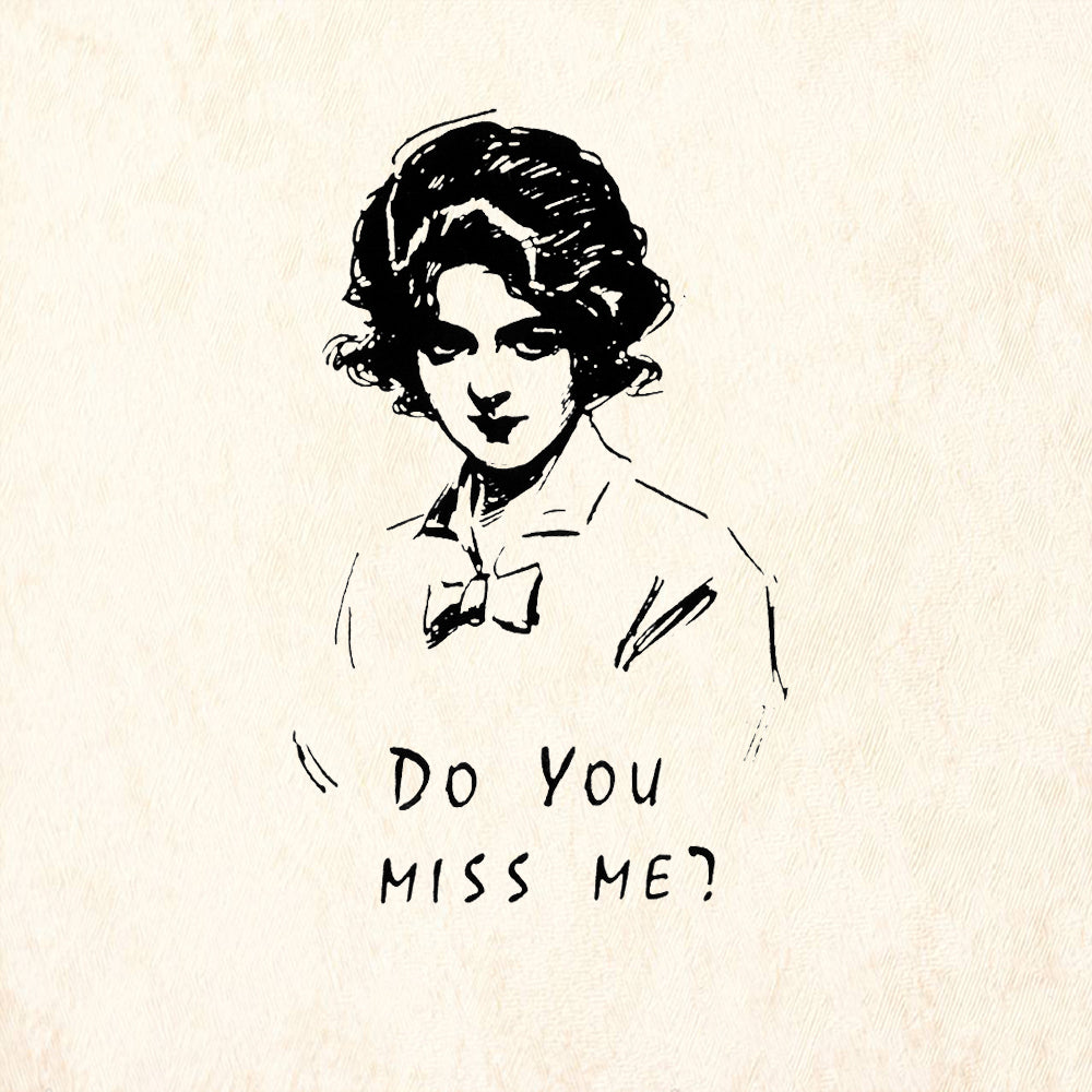 StampaFe Do You Miss Me Face Card Making Rubber Art Stamp