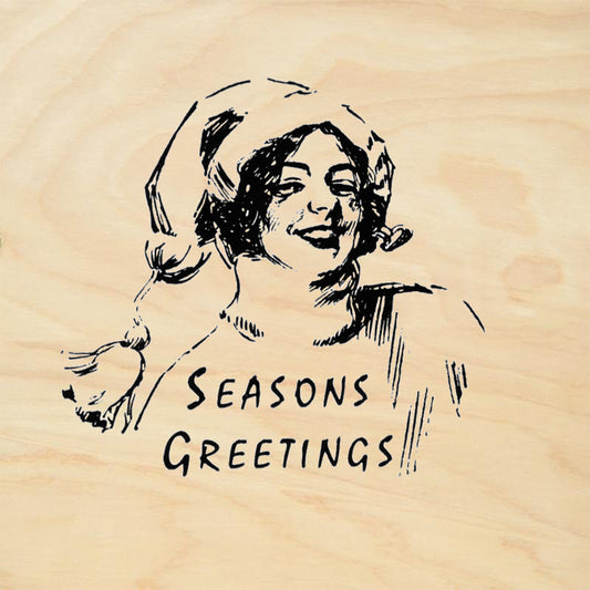 StampaFe Seasons Greetings Lady Card Making Rubber Art Stamp