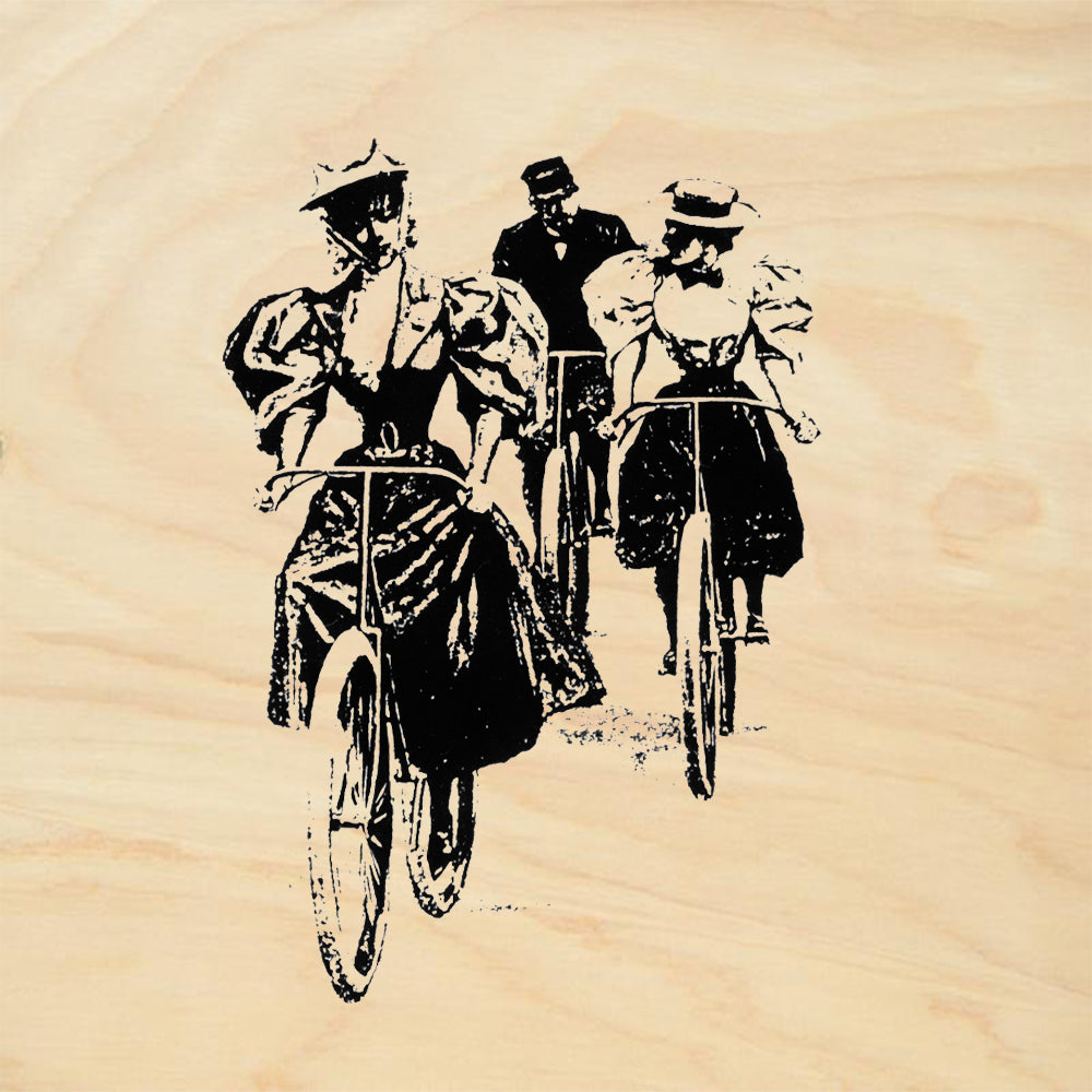 StampaFe We Cycle Ladies Retro Rubber Art Stamp