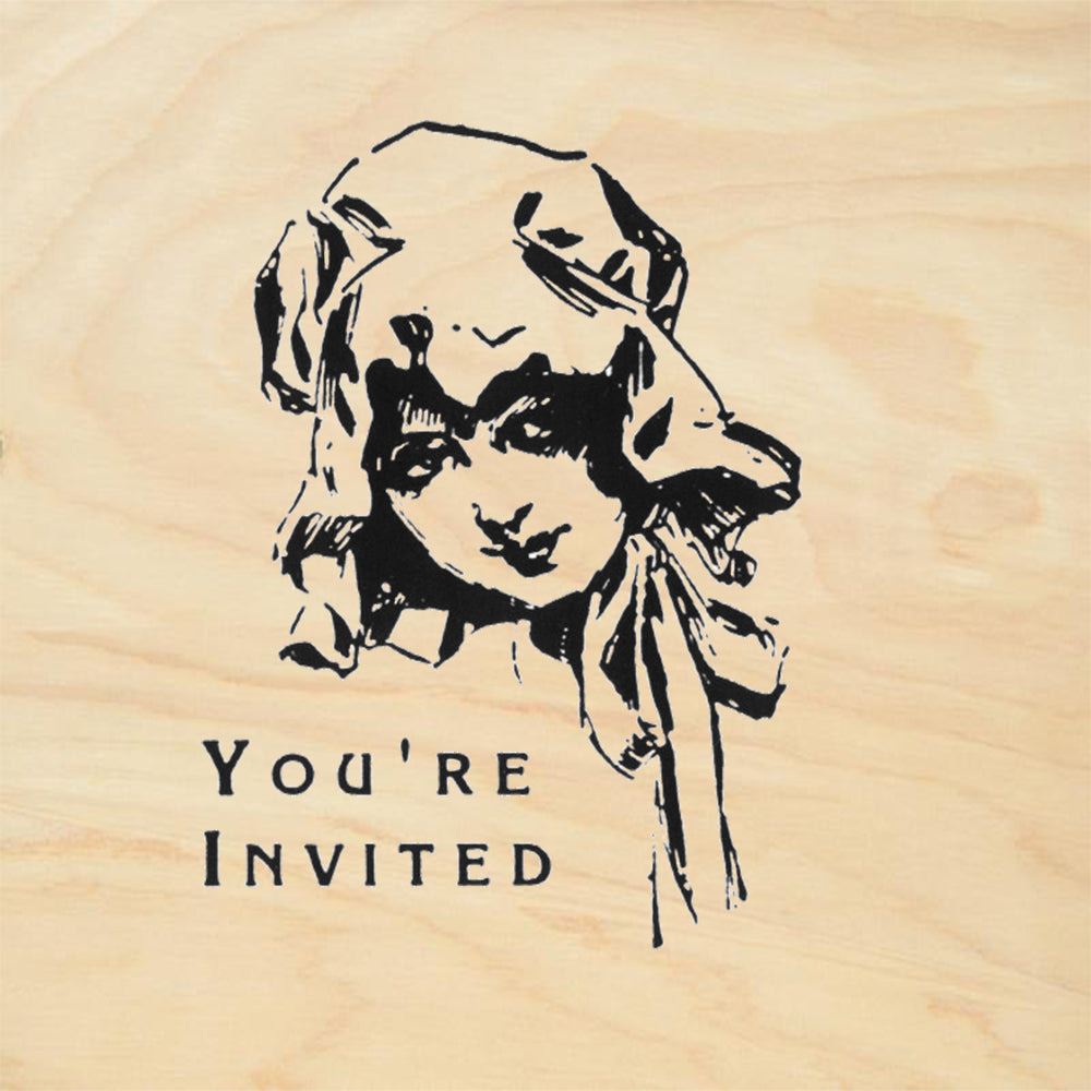 StampaFe You’re Invited face Card Making Rubber Art Stamp