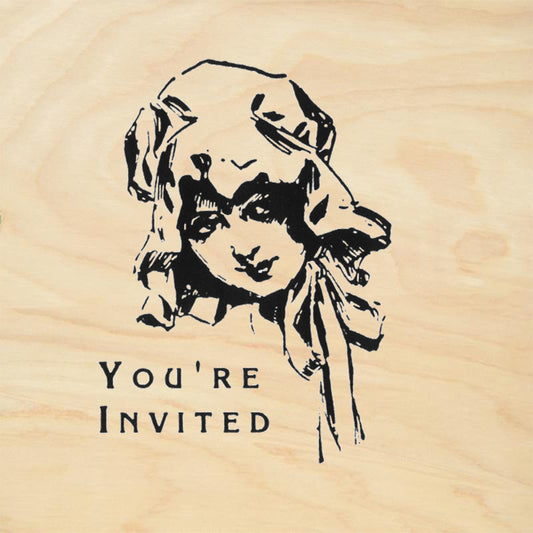 StampaFe You’re Invited face Card Making Rubber Art Stamp
