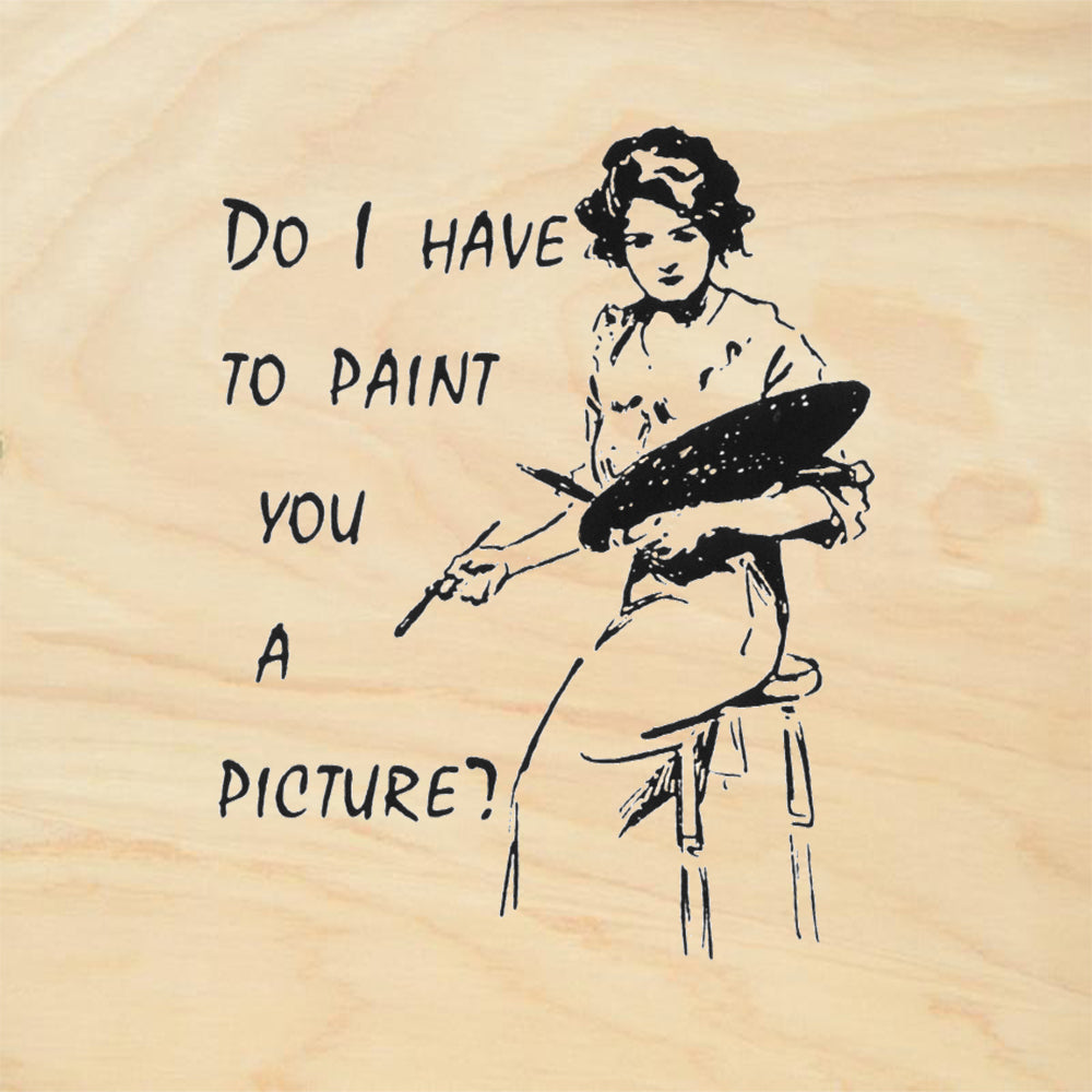 StampaFe Paint You a Picture Lady Card Making Rubber Art Stamp
