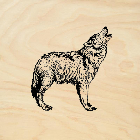 StampaFe Singer Wolf Mixed Media Rubber Art Stamp