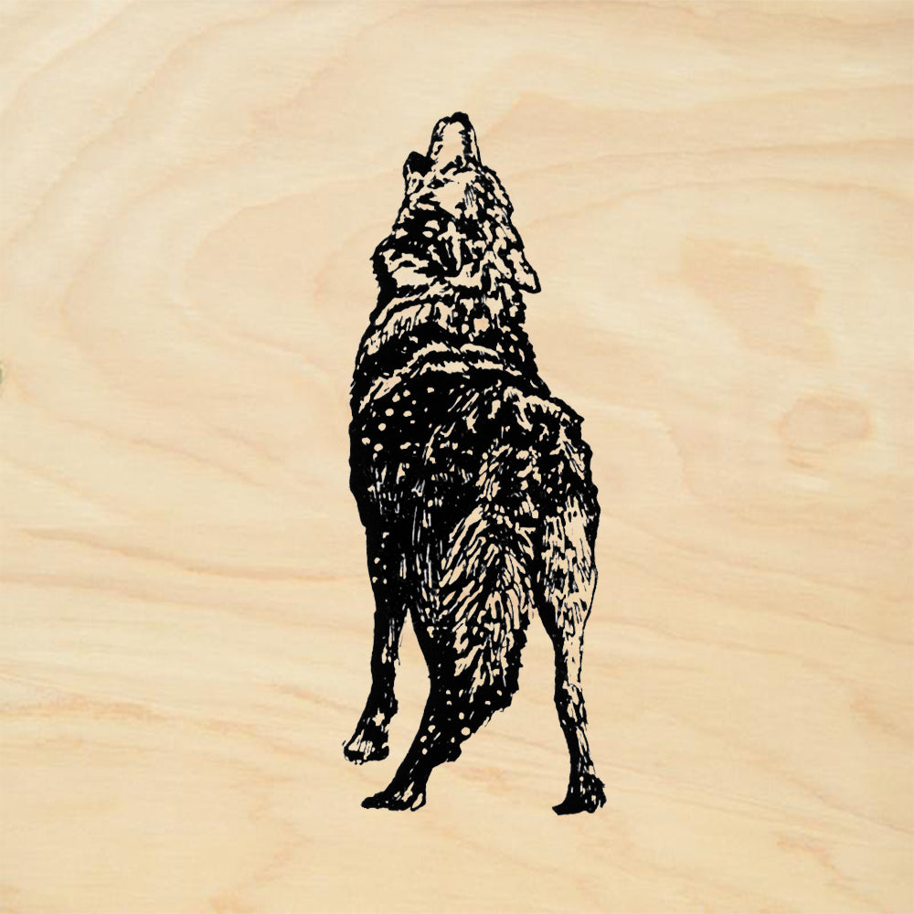 StampaFe Howler Wolf Mixed Media Rubber Art Stamp