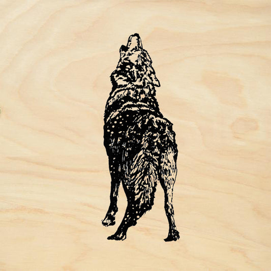 StampaFe Howler Wolf Mixed Media Rubber Art Stamp