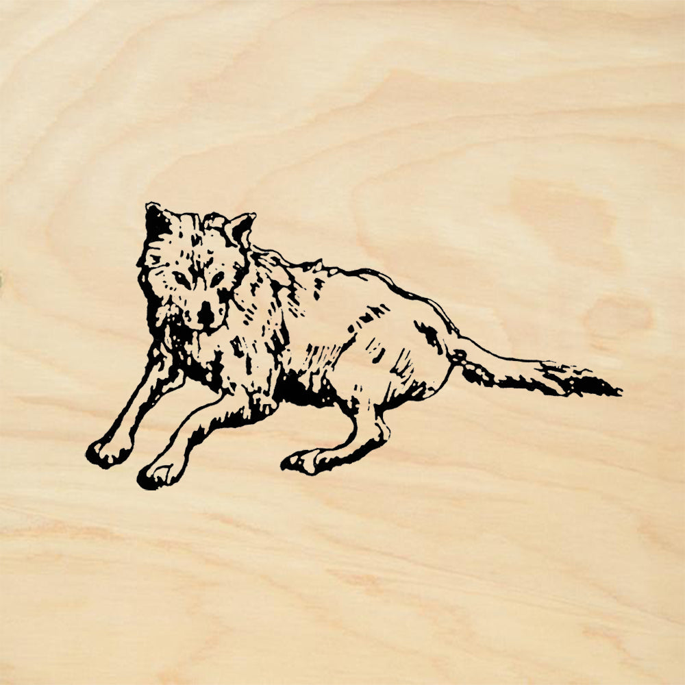 StampaFe Den Mother Wolf Mixed Media Rubber Art Stamp