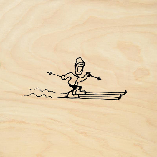 StampaFe Skier Card Making Rubber Art Stamp