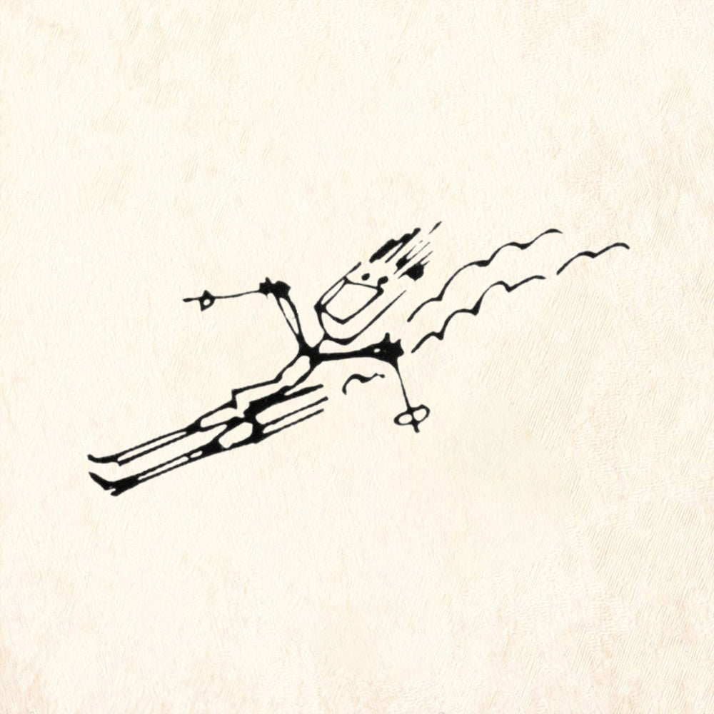 StampaFe Downhill Skier Card Making Rubber Art Stamp