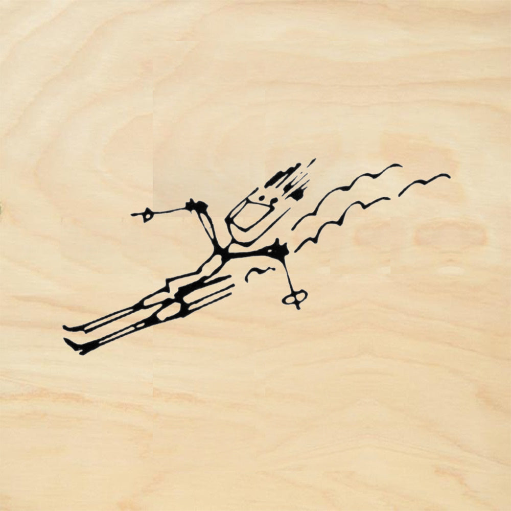 StampaFe Downhill Skier Card Making Rubber Art Stamp