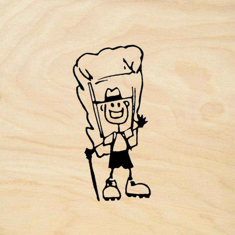 StampaFe Large Front Packer Backpacker Rubber Art Stamp