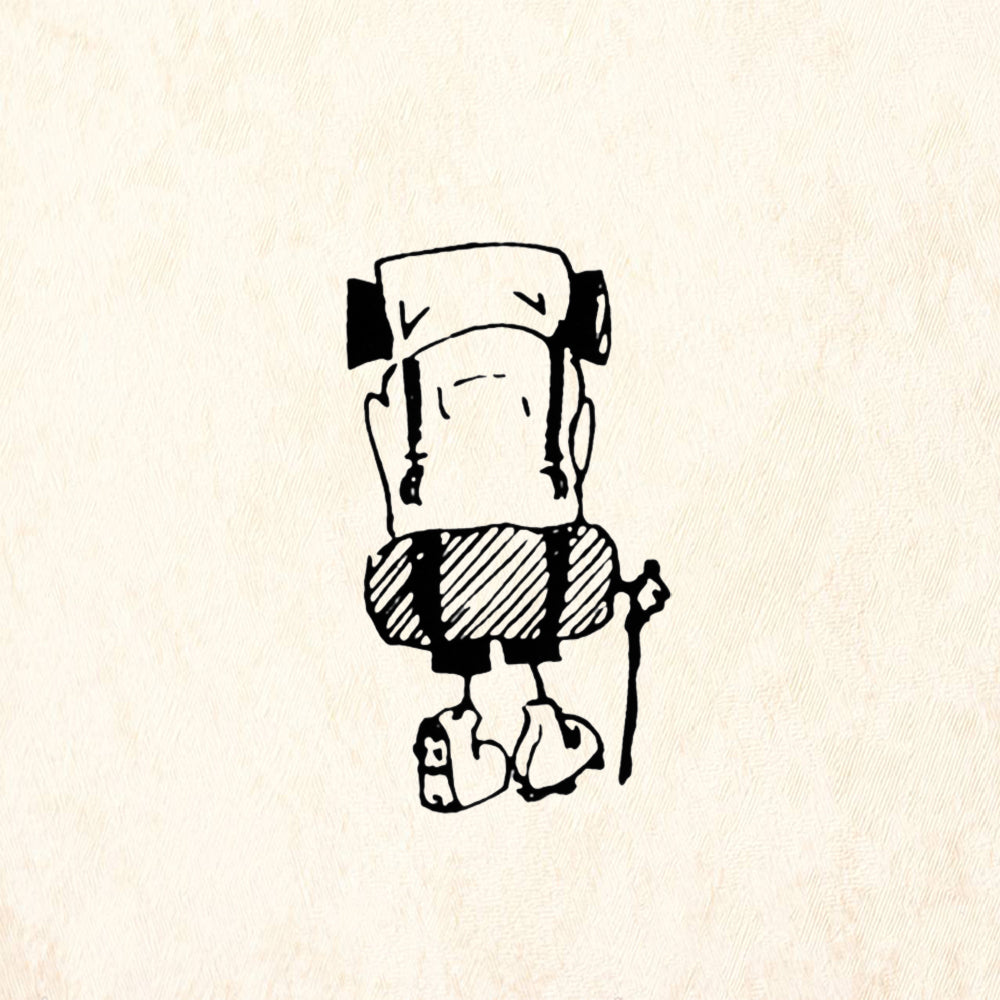 StampaFe Back Packer Card Making Rubber Art Stamp