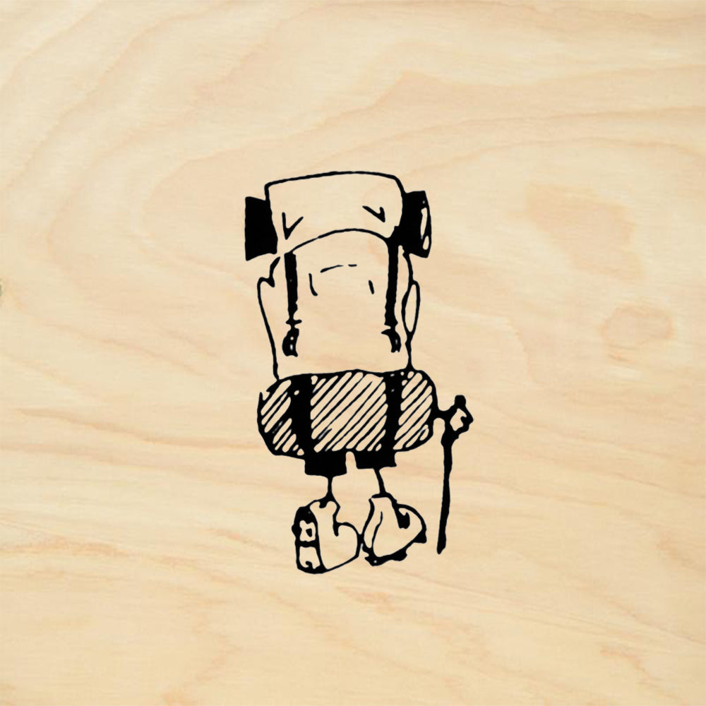 StampaFe Large Backpacker Rear View Hiking Rubber Art Stamp