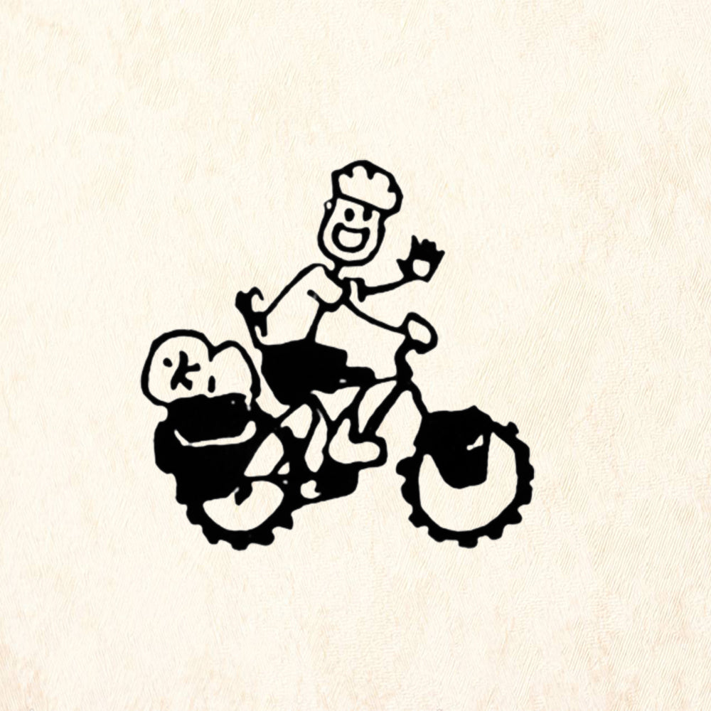 StampaFe Mountain Biker Card Making Rubber Art Stamp