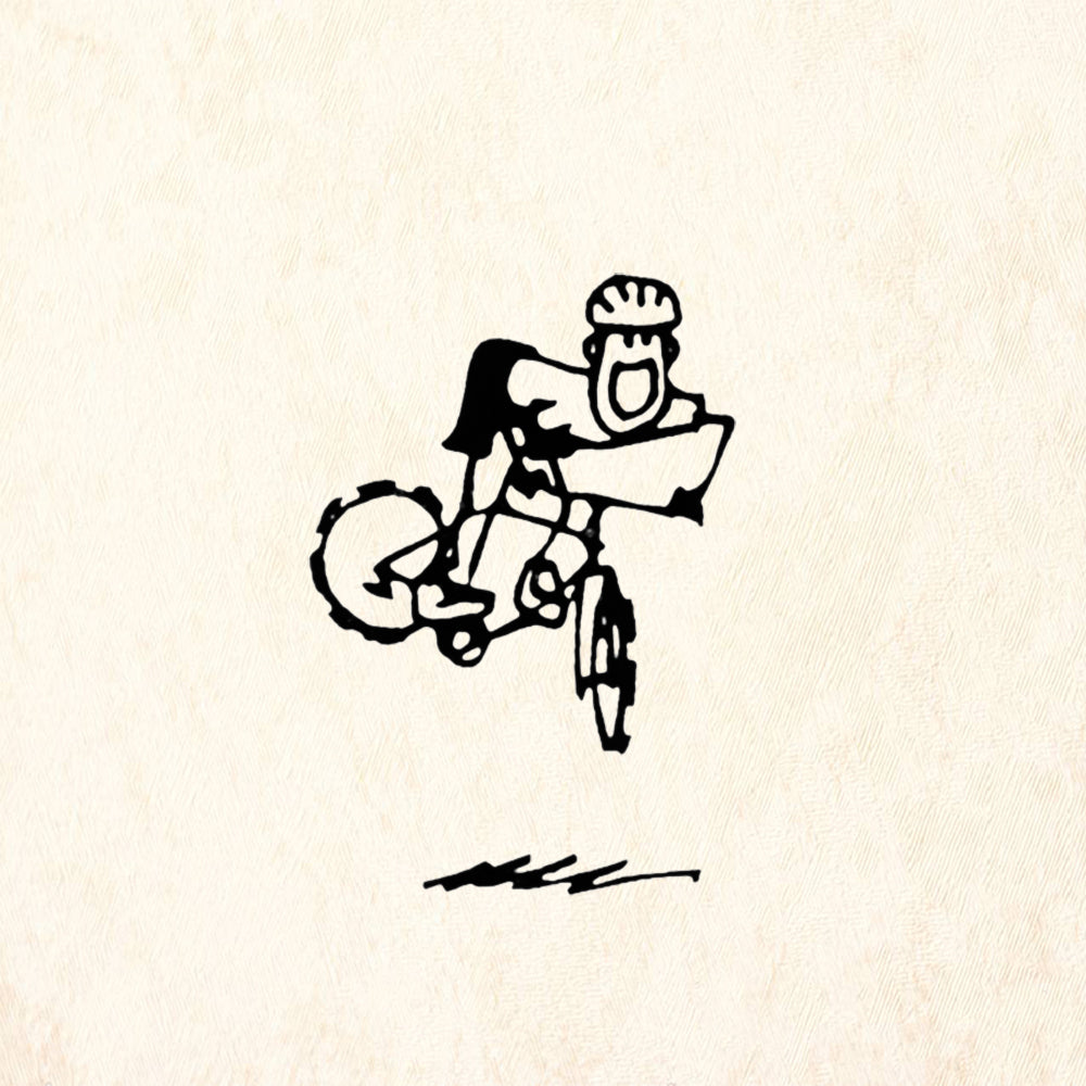 StampaFe Airborne Biker Card Making Rubber Art Stamp