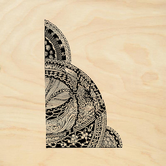 StampaFe Corner Left Mixed Media Rubber Art Stamp