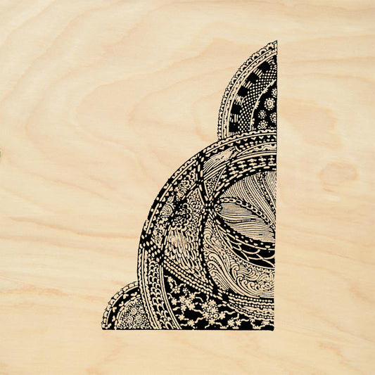 StampaFe Corner Right Mixed Media Rubber Art Stamp