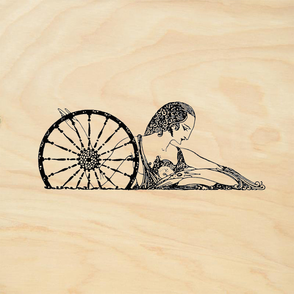 StampaFe Spinner Left Retro Rubber Art Stamp