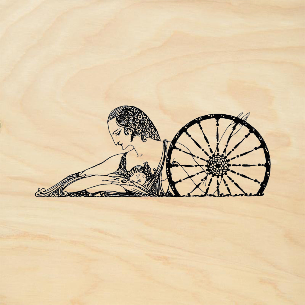 StampaFe Spinner Right Retro Rubber Art Stamp