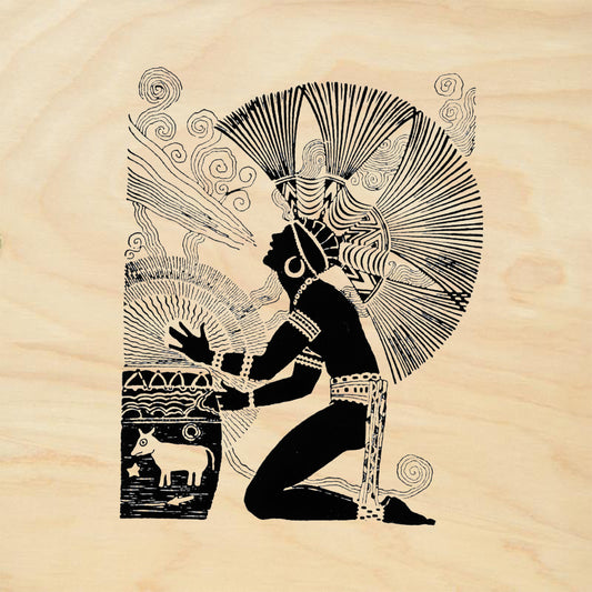 StampaFe Drummer Tribal Rubber Art Stamp