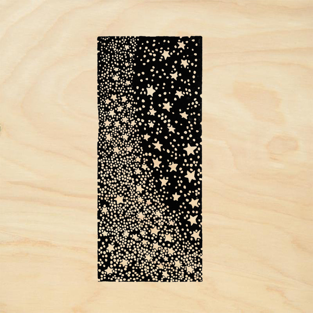 StampaFe Star Border Mixed Media Rubber Art Stamp