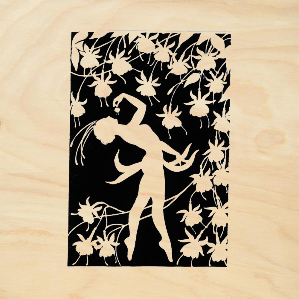 StampaFe Fuchsia Sprite Botanical Rubber Art Stamp