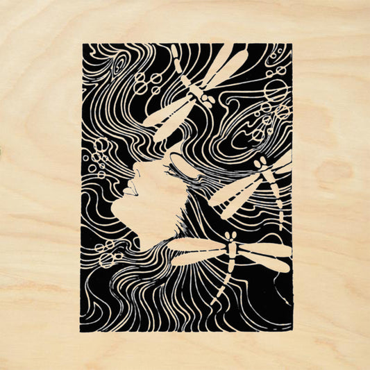 StampaFe Dragonfly Lady Mixed Media Rubber Art Stamp