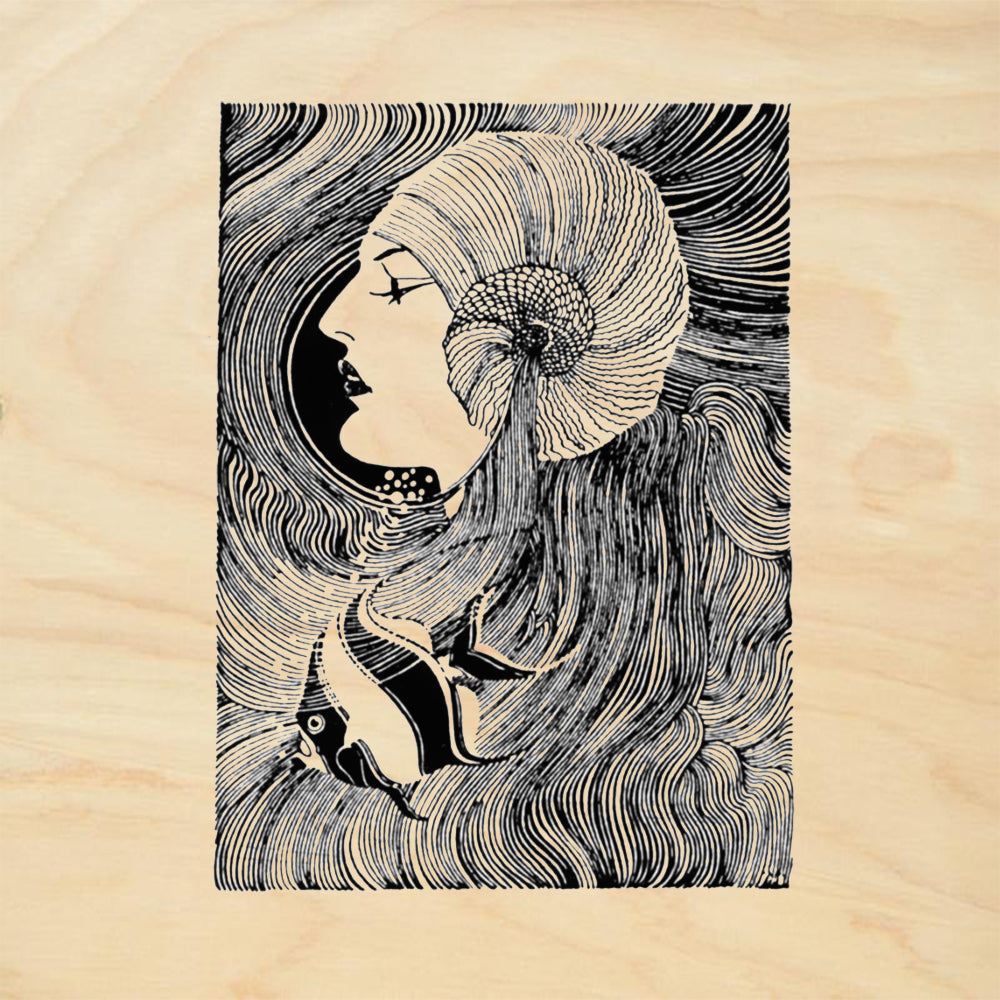StampaFe Angel Swirl Mixed Media Rubber Art Stamp