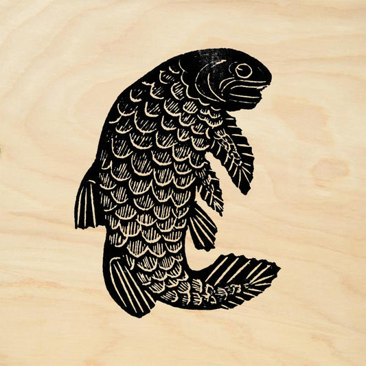 StampaFe Holoptychius Mixed Media Rubber Art Stamp