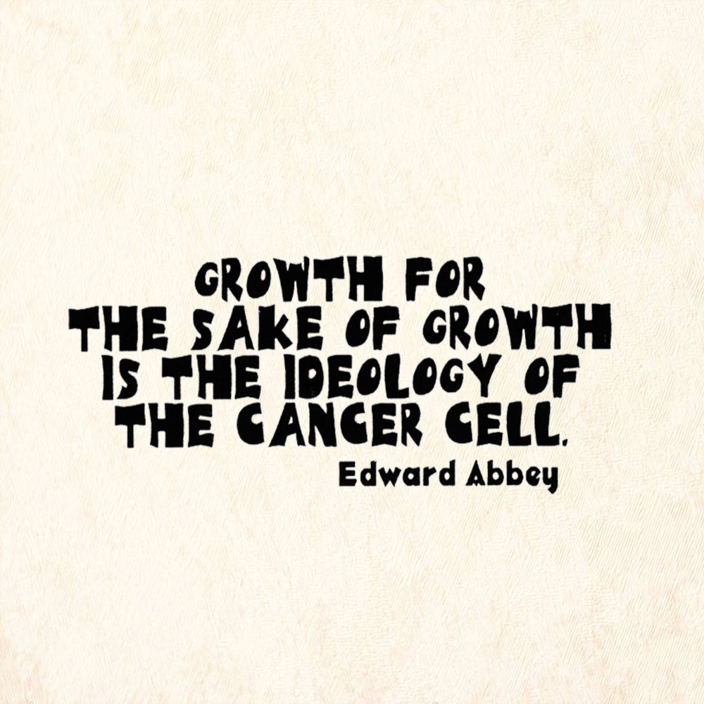 StampaFe Growth for Sake of Growth Cancer Cell by Edward Abbey Rubber Art Stamp