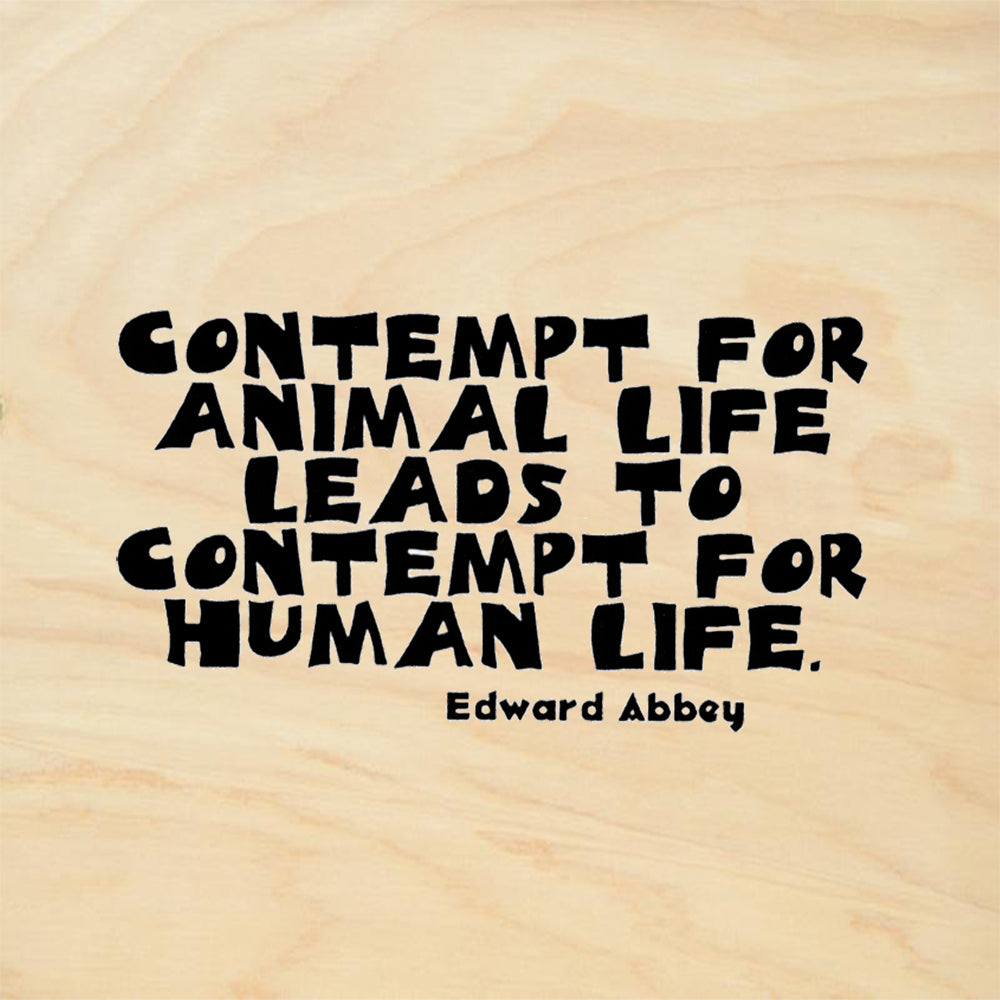 StampaFe Contempt For Animal Life Leads Contempt For Human Life Rubber Art Stamp
