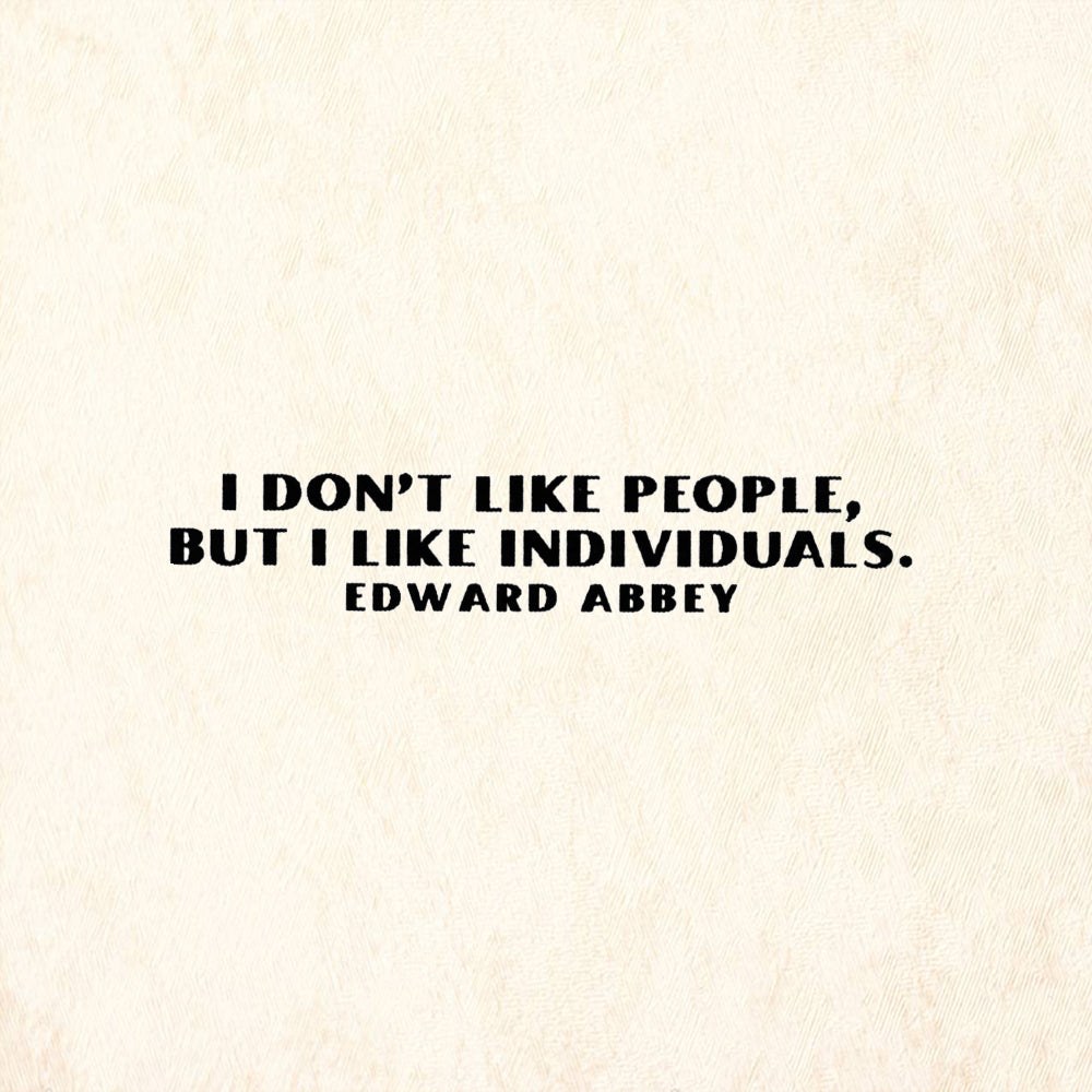 StampaFe I Don't Like People But I Like Individuals Rubber Art Stamp