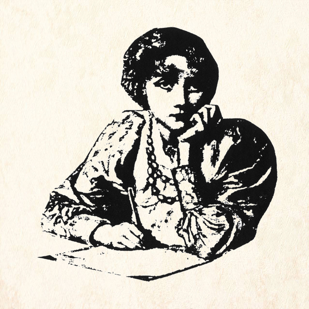 StampaFe Pensive Woman Mixed Media Rubber Art Stamp