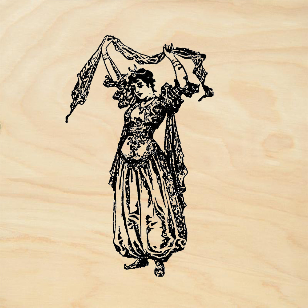 StampaFe Harem Dancer Mixed Media Rubber Art Stamp