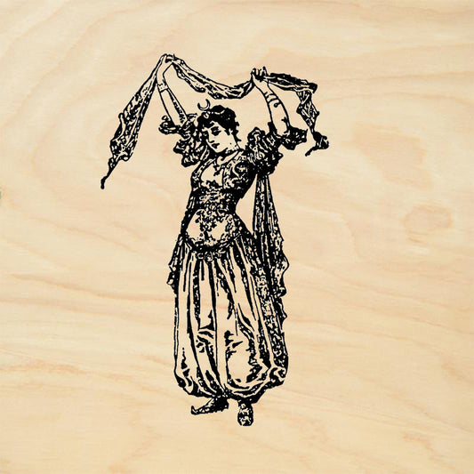 StampaFe Harem Dancer Mixed Media Rubber Art Stamp