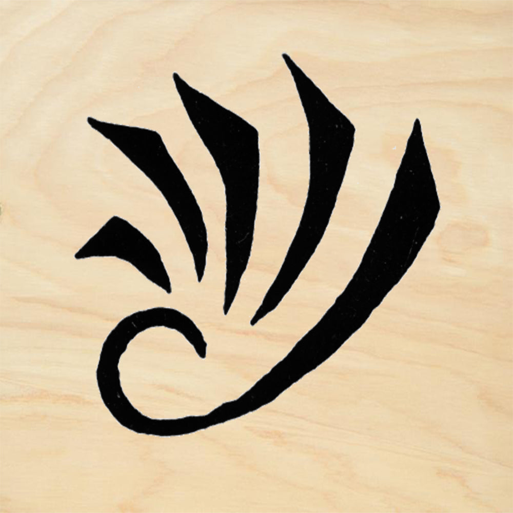 StampaFe Curled Fan Geometric Rubber Art Stamp