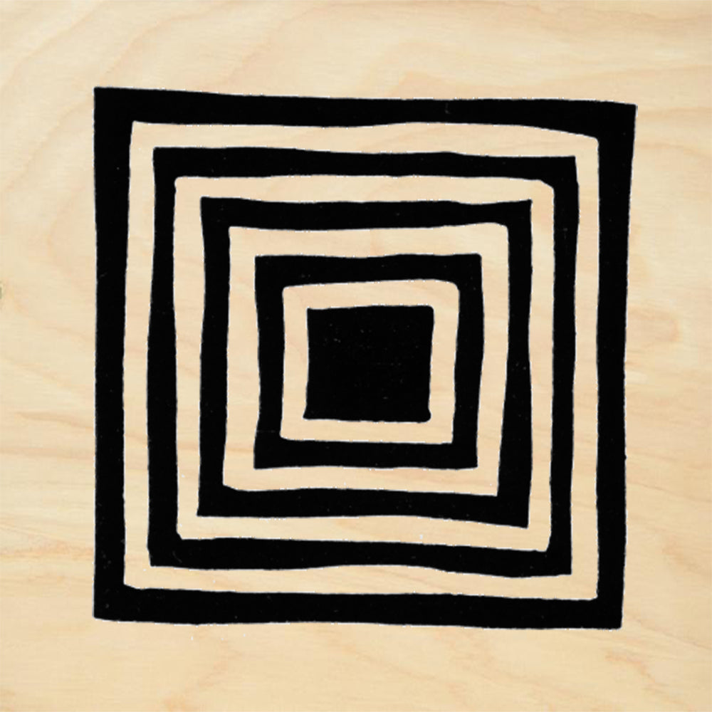 StampaFe Concentric Square Rubber Art Stamp