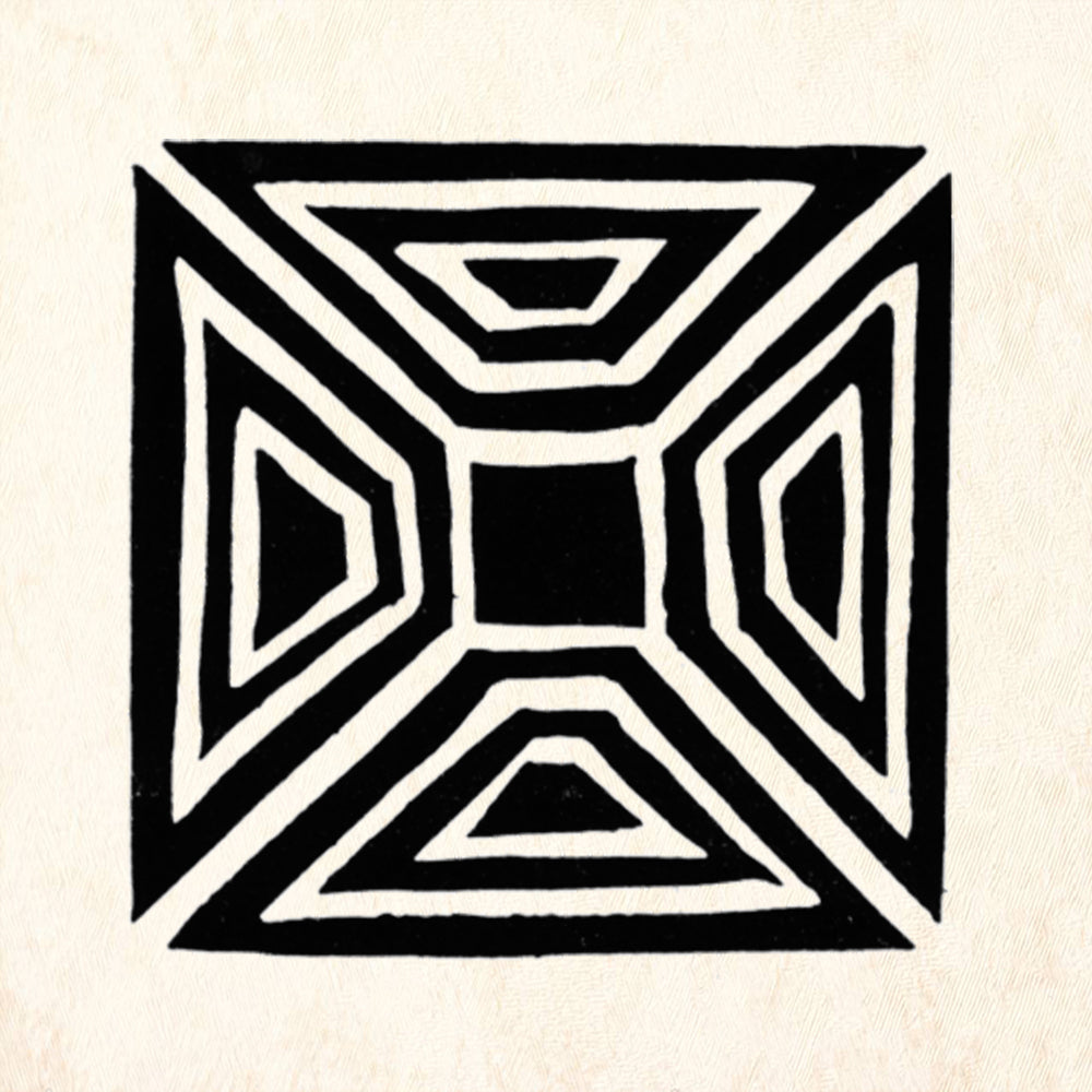 StampaFe Four-Way Geometric Line Rubber Art Stamp