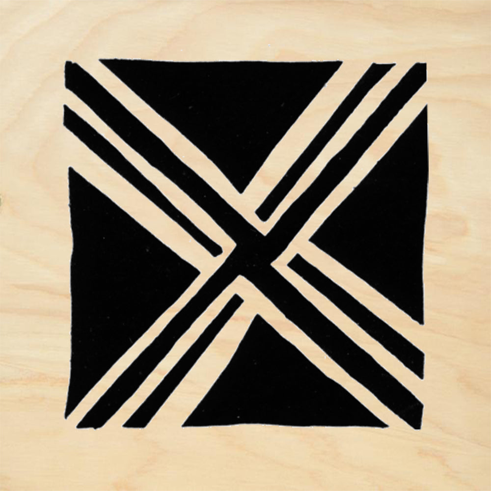 StampaFe Crossed Diagonal Lines Rubber Art Stamp