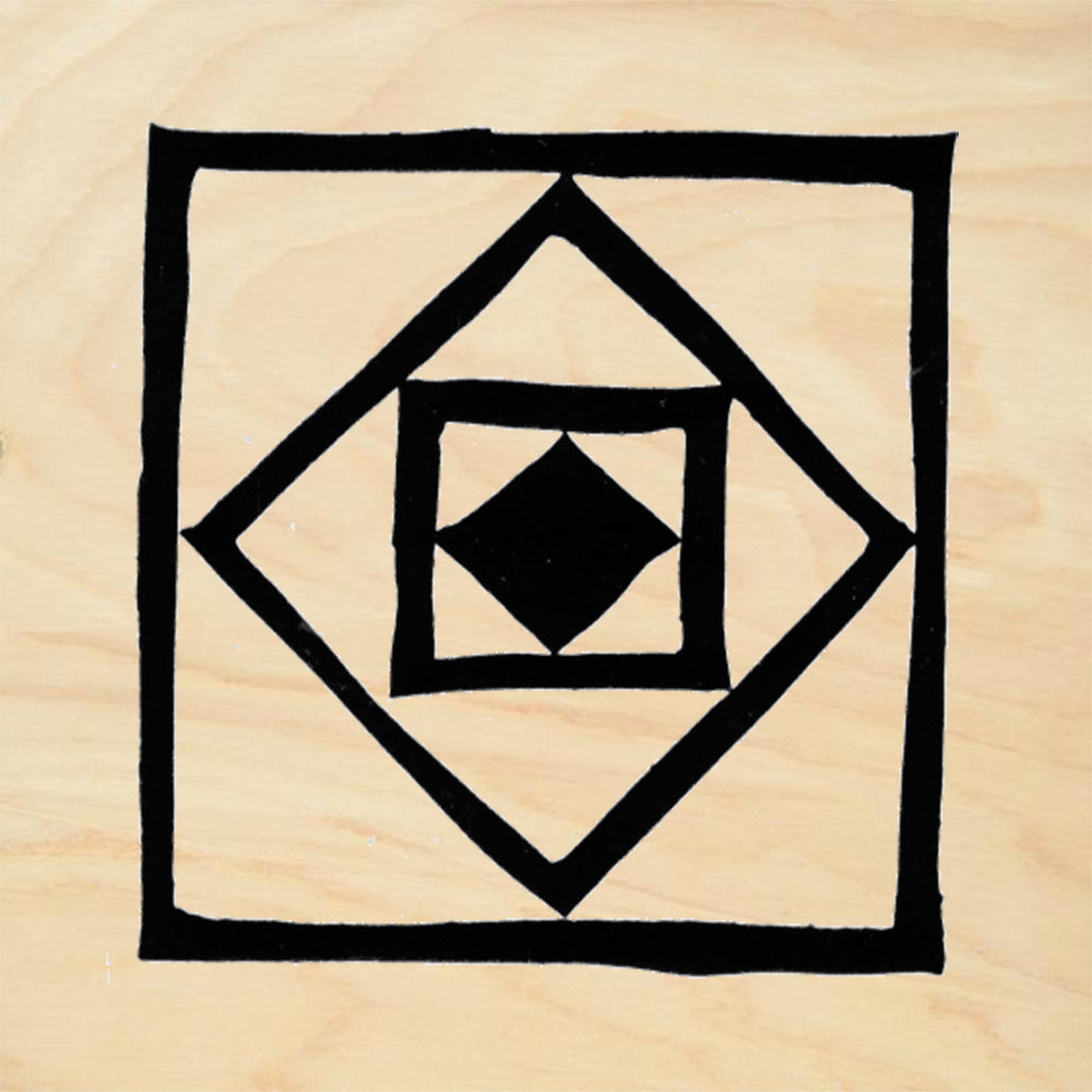 StampaFe Nested Square and Diamond Rubber Art Stamp