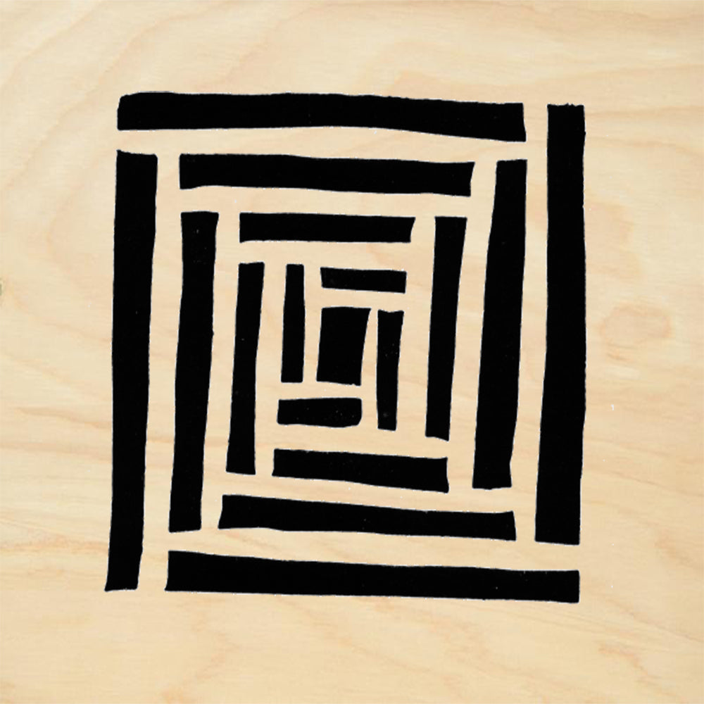 StampaFe Square Spiral Labyrinth Rubber Art Stamp