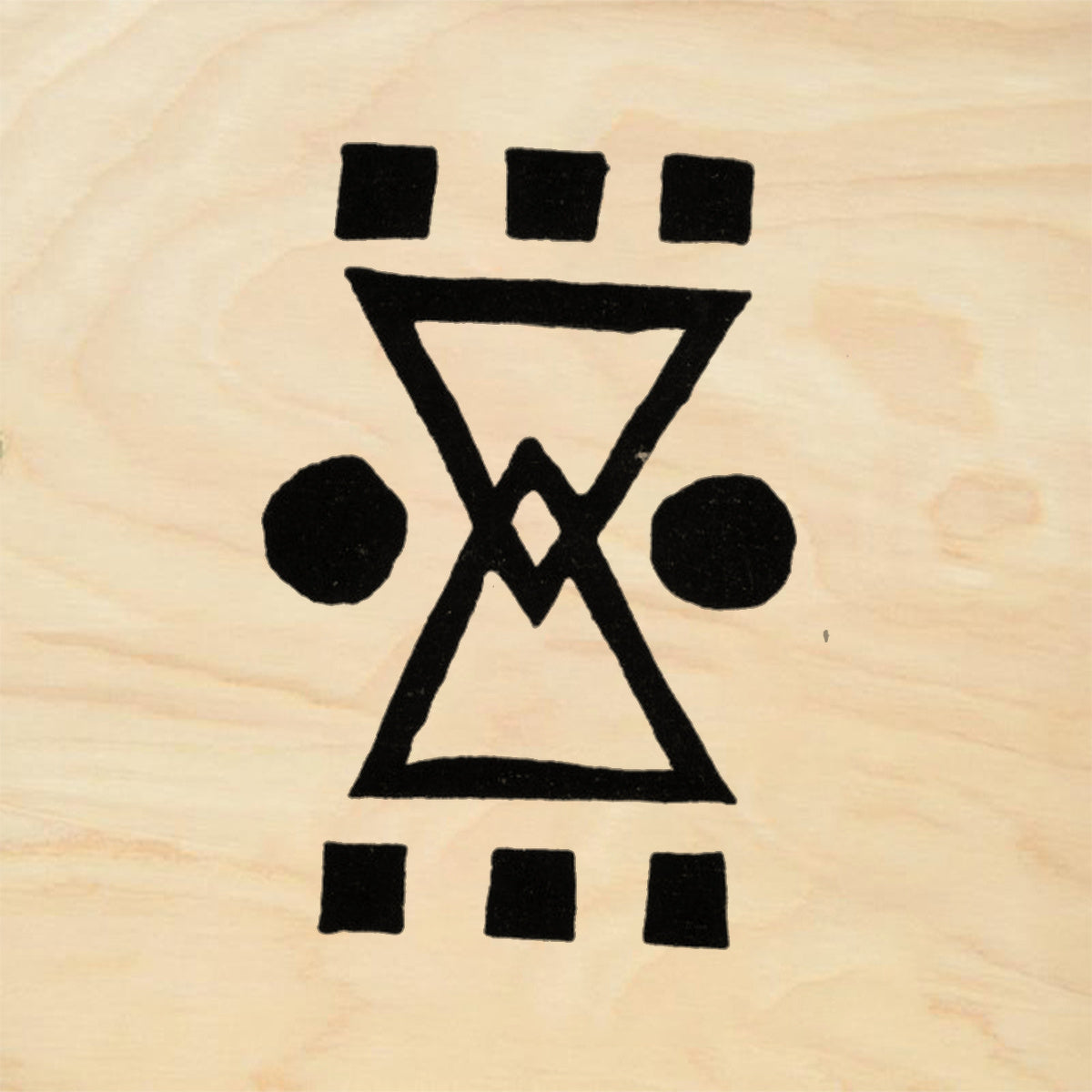 StampaFe Abstract Hourglass Geometric Symbol Rubber Art Stamp