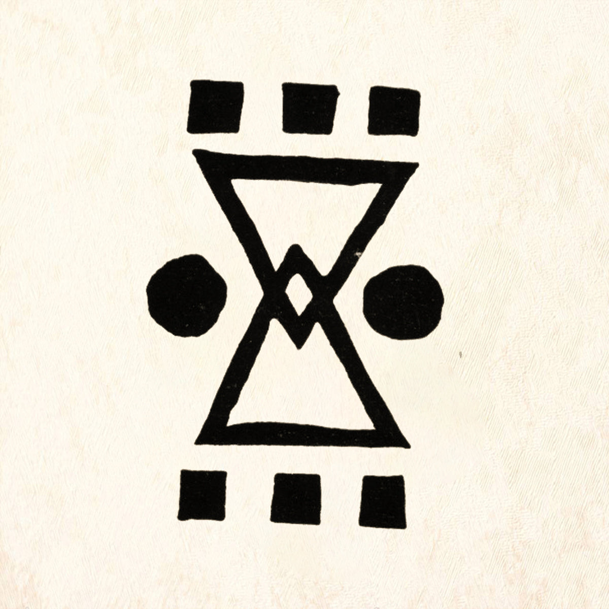 StampaFe Abstract Hourglass Geometric Symbol Rubber Art Stamp